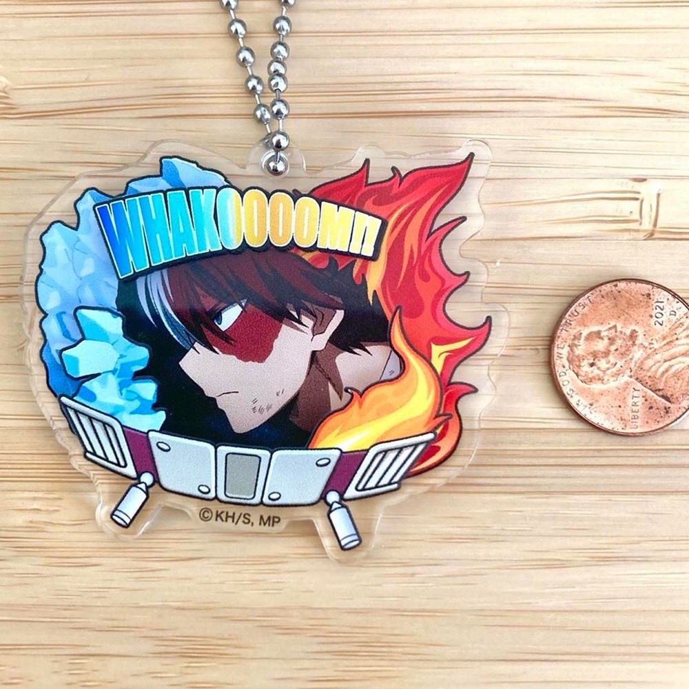 Rare my hefo academia DOUBLE LAYER acrylic keychain Todoroki